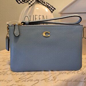 Coach NWT Bluebell Small Wristlet